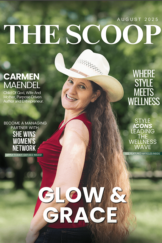 Woman in cowboy hat smiling outdoors