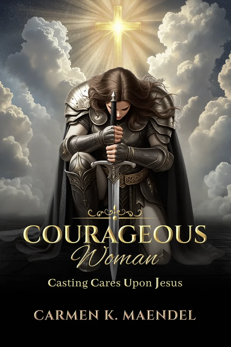 Courageous woman with sword and cross Courageous woman with sword and cross
