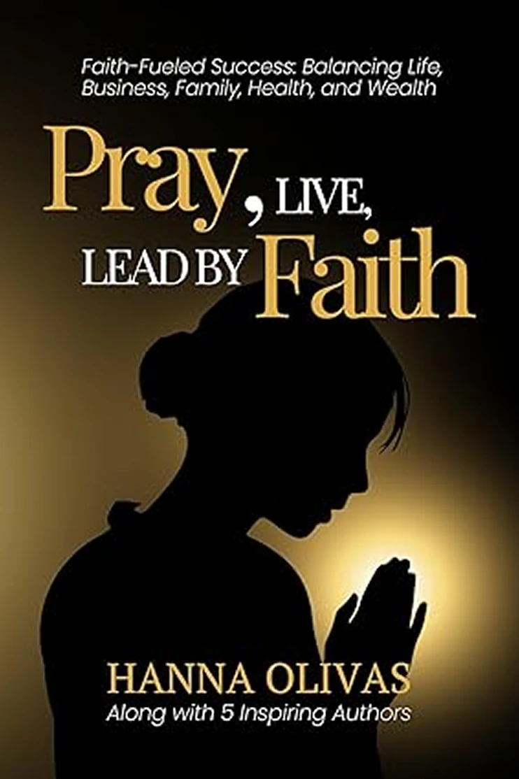 Book cover with praying silhouette Book cover with praying silhouette