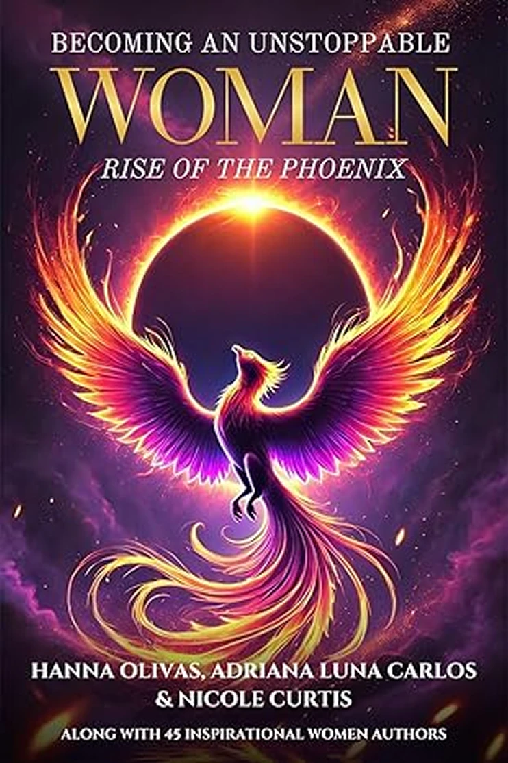 Phoenix rising on book cover Phoenix rising on book cover